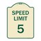 Signmission Speed Regulation Speed Limit 5 Mph Heavy-Gauge Aluminum Architectural Sign, 24" x 18", TG-1824-22876 A-DES-TG-1824-22876 - alternate 1